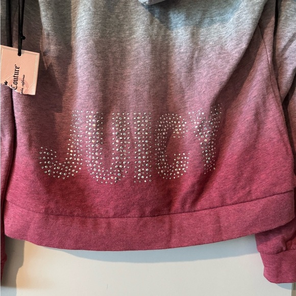 NEW Juicy Couture Ombre Terry Full Zip Track Jacket Size Small Rhinestone NWT - Picture 4 of 5